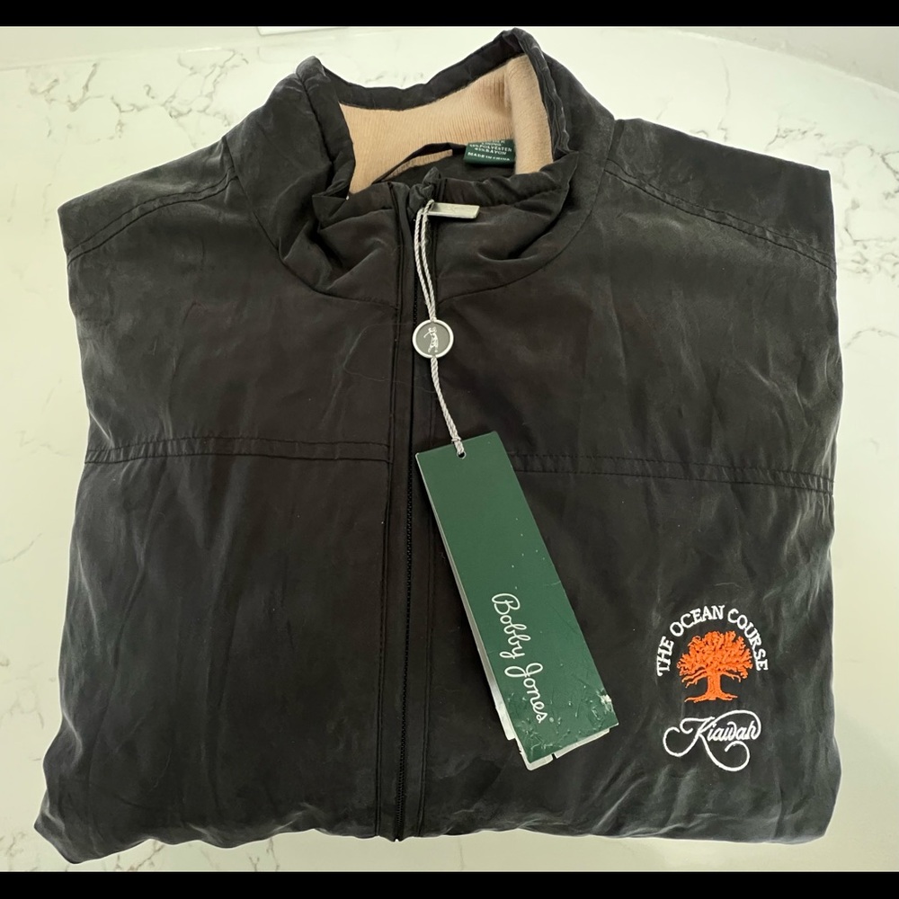 NWT THE OCEAN COURSE KIAWAH Bobby Jones Full Zip Silk Habutai Coat Mens Large